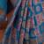 Blue ethnic motifs zari silk blend woven design  saree