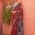 Maroon ethnic motifs zari silk blend banarasi saree