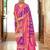 Purple ethnic motifs zari silk blend banarasi saree