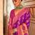 Purple ethnic motifs zari silk blend banarasi saree