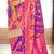 Purple ethnic motifs zari silk blend banarasi saree