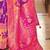 Purple ethnic motifs zari silk blend banarasi saree