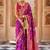 Purple woven design zari silk blend banarasi saree