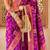Purple woven design zari silk blend banarasi saree