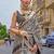 Grey woven design zari dabu saree