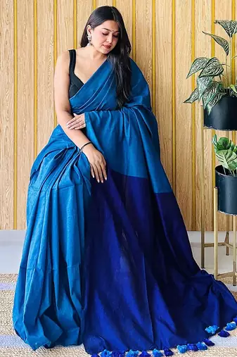 teal no border party saree