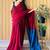 maroon tassel detailed saree with no border