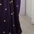 purple embellished beads and stones saree with scallop border