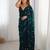 teal embellished satin saree with blouse piece