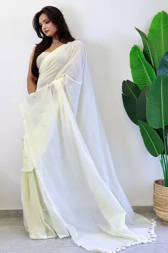 off white cotton saree with blouse