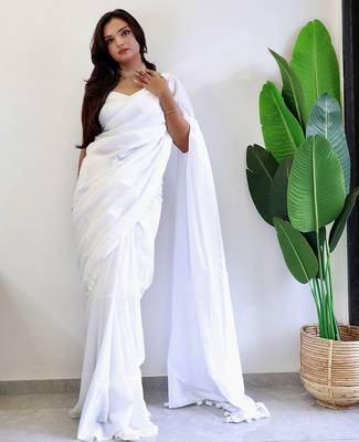white cotton saree with blouse 1