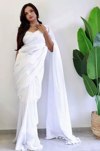 white cotton saree with blouse