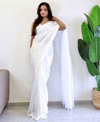 white cotton saree with blouse 3