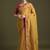 Mustard embellished sequinned tissue saree