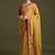 Mustard embellished sequinned tissue saree