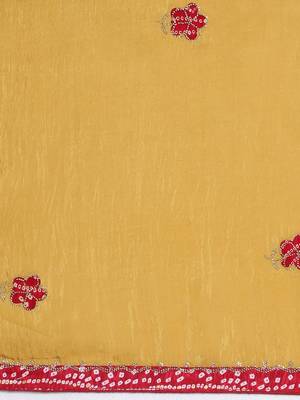 Mustard embellished sequinned tissue saree 5