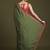 Green floral embroidered sequinned tissue saree with matching blouse