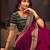 Pink embroidered party saree
