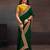 Green embroidered party saree