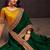Green embroidered party saree
