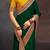 Green embroidered party saree
