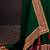 Green embroidered party saree