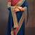 Teal embroidered party saree