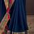 Teal embroidered party saree
