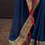 Teal embroidered party saree