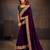 Purple embroidered party saree