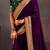 Purple embroidered party saree