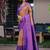 blue ethnic motifs zari kanjeevaram silk blend saree