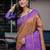 blue ethnic motifs zari kanjeevaram silk blend saree