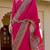 Pink kalamkari silk blend designer patola saree