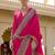 Pink kalamkari silk blend designer patola saree
