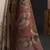 Brown floral printed zari detail saree