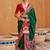 Green ethnic motifs woven design patola saree