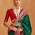 Green ethnic motifs woven design patola saree