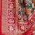 Cream cream-coloured & red woven design zari silk blend patola saree