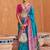Blue polka dots woven design zari patola saree