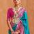 Blue polka dots woven design zari patola saree