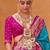 Blue polka dots woven design zari patola saree