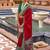 Red ethnic motifs woven design zari patola saree