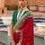Red ethnic motifs woven design zari patola saree