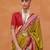 Olive ethnic motifs woven design zari patola saree