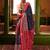 Blue woven design zari silk blend ikat saree