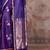 purple ethnic motifs zari satin designer gadwal saree