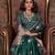 green ethnic motifs woven design zari satin gadwal saree