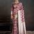 Purple woven design zari silk blend handloom banarasi saree