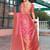 pink ethnic motifs woven design dharmavaram saree